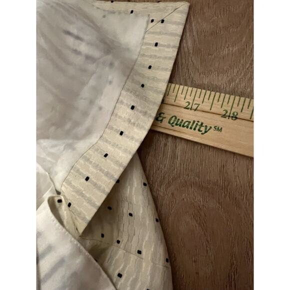 PIAZZA SEMPIONE IVORY DOTS PRINT POCKETS SLEEVELESS DRESS SIZE 38 2 SMALL - Picture 14 of 16